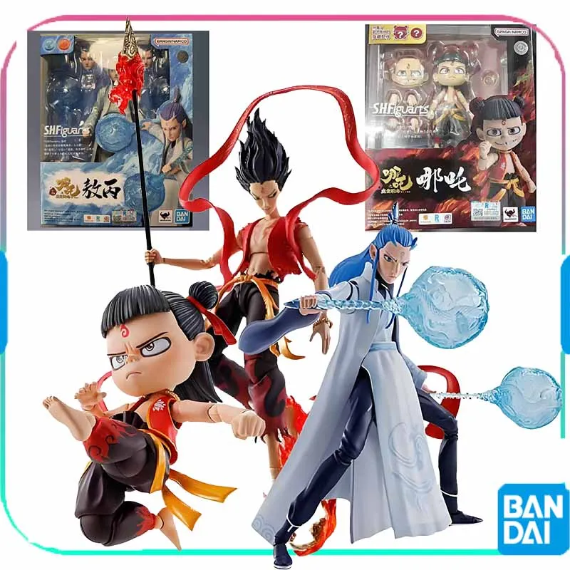 

Bandai Original SHF Anime Figure Nezha Action Figure Toys For Boys /Girls /Kids /Christmas Gift Collectible Model Ornaments