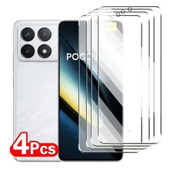 4PCS HD Tempered Glass For POCO F6 X6 X4 X5 M6 Pro M5S C65 M4 M3 M5 F5 X4 X3 NFC GT Screen Protector 9H Screen Protective Glass