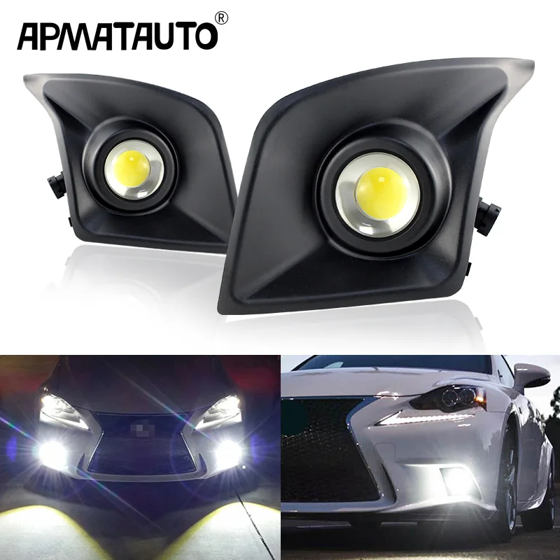 

2pcs LED Fog Lamp Lights Assembly High Power LED Projector F-Sport 6000K White for 2014-2016 Lexus IS200T IS250 IS300 IS350