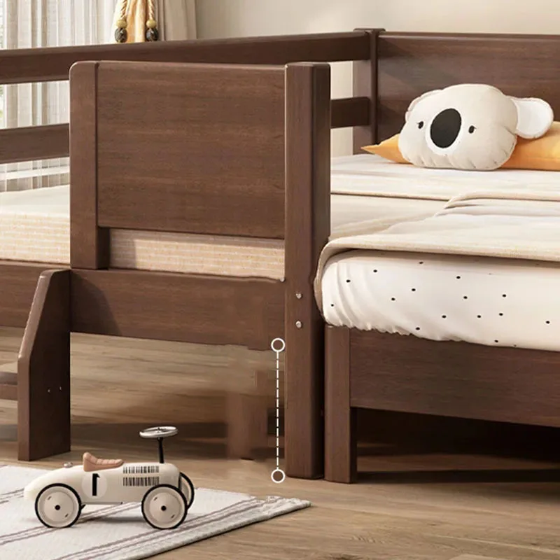 Litera de tatami de madera para niños, súper barandilla, escalera trasera, cómoda, Vintage, pequeña plataforma, camas de dormitorio, muebles para el hogar