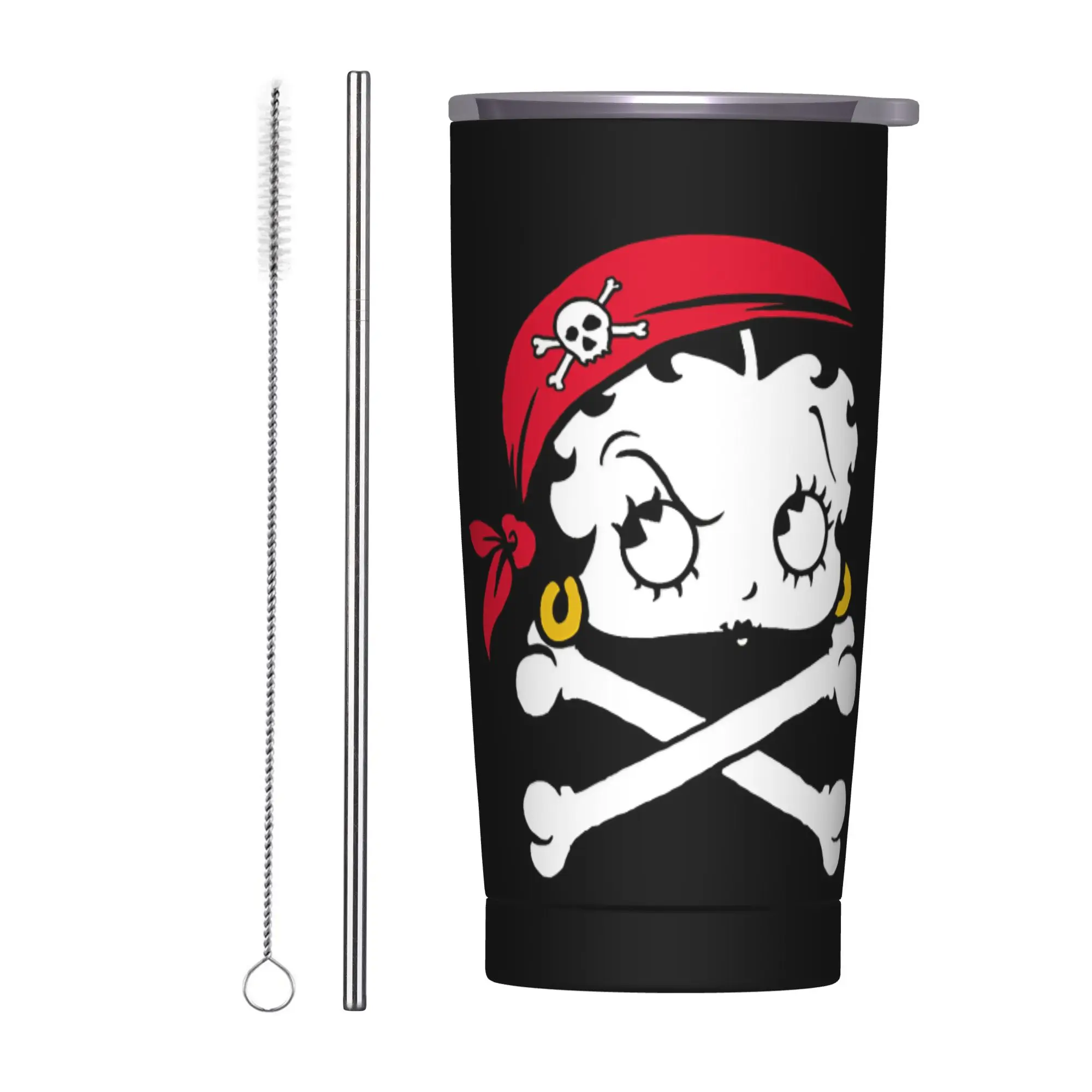 Stainless Steel Tumbler Boop Pirate Thermal Mug Bettys Cartoon Portable Cold and Hot Car Mugs Travel Water Bottle