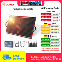 Dokio 18V 97W Flexible Foldable Solar Panel Kit Portable Solar Panel Solar Panel Charger for Boating/Outdoor Camping 12V