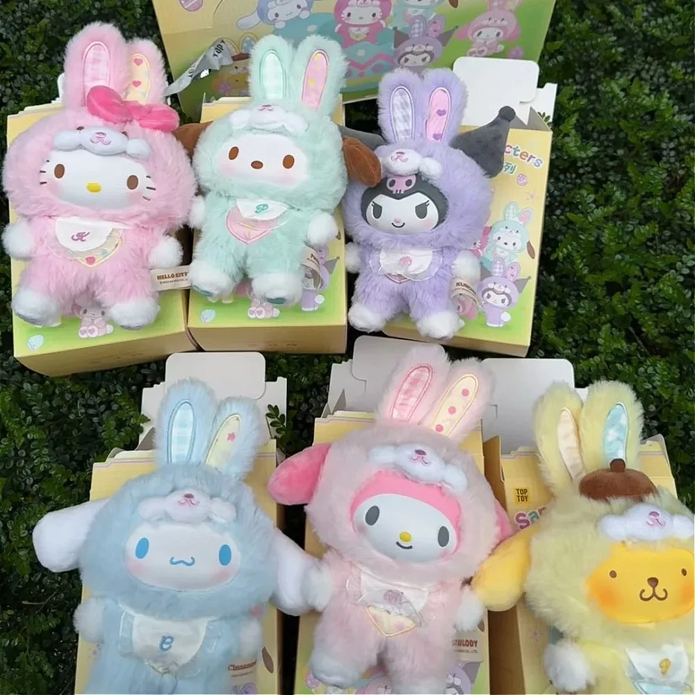 Nieuwe Sanrio Karakter Elf Bunny Serie Blind Box Speelgoed Vinyl Gezicht Hanger Mystery Box Cinnamoroll Kuromi Melodie Pop Verrassingsgeschenken