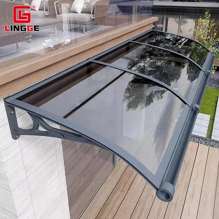 Front Door  Cover Window Wrought Iron Awning Canopy Designs Aluminum Polycarbonate Canopy Cover Arch Roof Steel Arch Roof