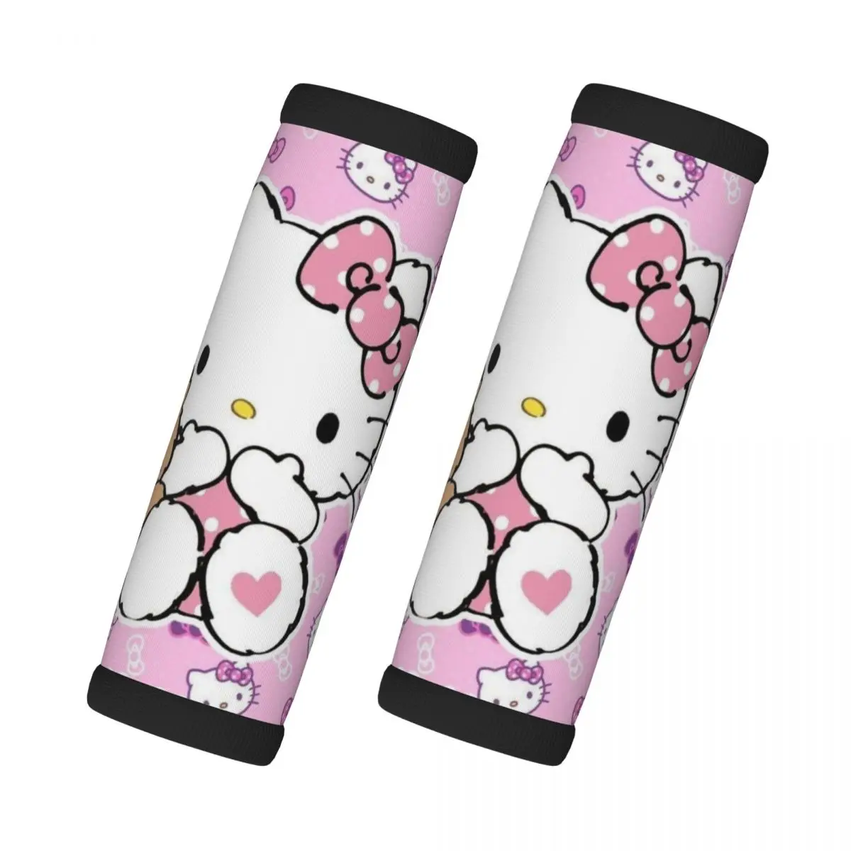 

Пользовательские ручки для багажа Hello Kitty Cat, ручки для упаковки, 2 шт., неопреновые чемоданы, дорожные аксессуары для рюкзака, наплечник
