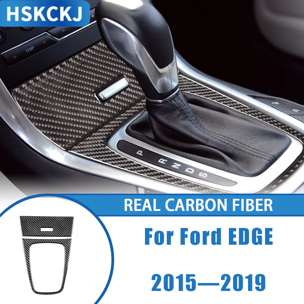 

For Ford EDGE 2015—2019 Carbon Fiber Car Accessories Console Gears Shifter Panel Protect Decals Cover Trim Sticker Modification