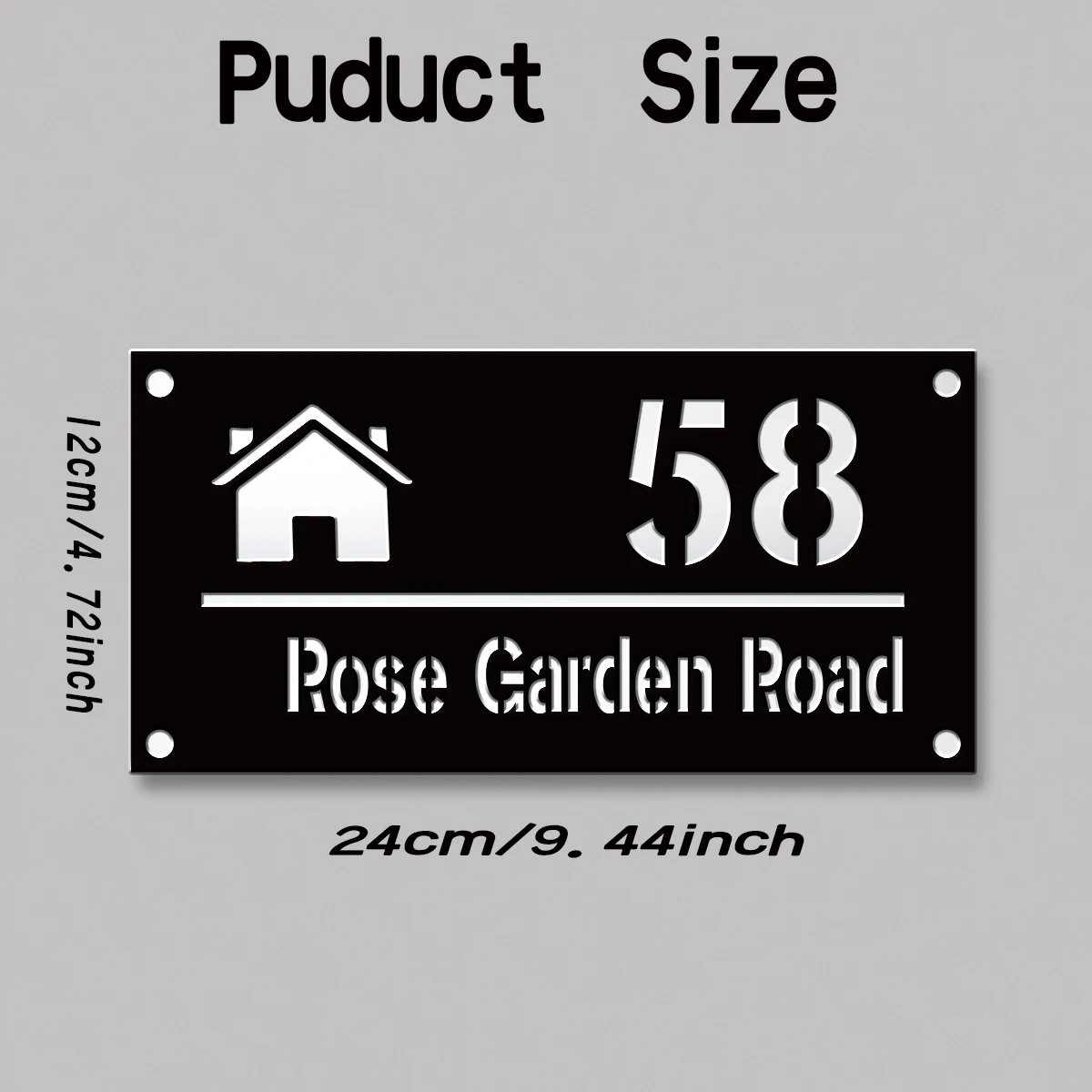 1pc Custom Number&Text Cute House Acrylic Double Layer House Number Sign,Address Door Number,Home Apartment Mailbox Decor view 5
