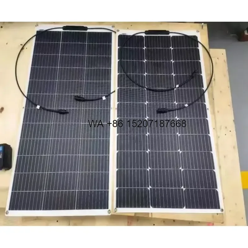 Wmwmnu High Power 600W Mono Solar Cells Thin Film PV Module Flexible Solar Panel for RV Marine Yacht Roof Tiles Factory