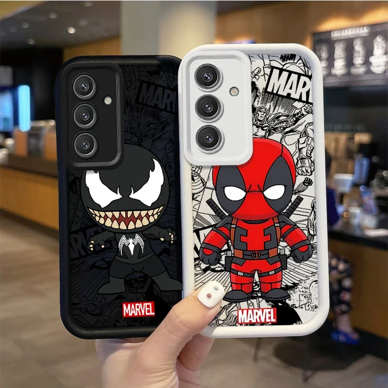 Spider-Man Captain America Hulk Marvel Super Hero Cartoon Phone Case for Samsung Galaxy S24 S23 S22 Ultra S24FE Shockproof Case