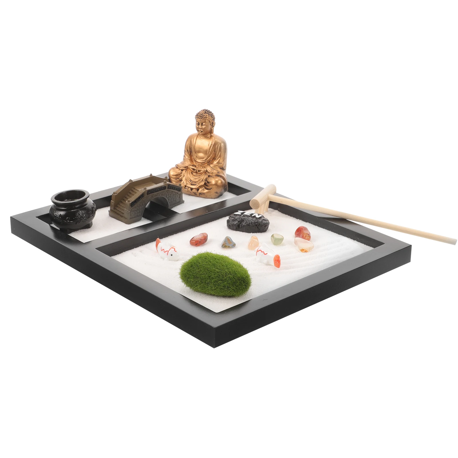 

Wooden Sand Tray 21 5x17 5x1 2cm Zen Garden Kit Desktop Decor Sandbox Micro Landscape Artware Home Office Gift