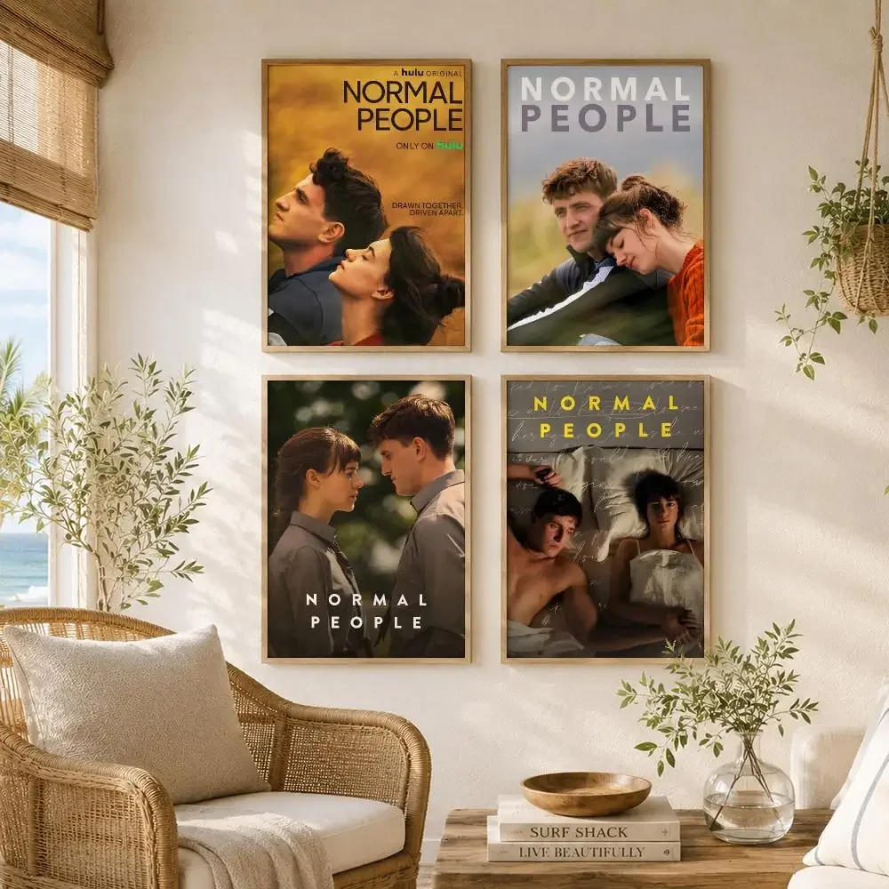 TV Series N-Normal People Painting Calligraphy High-Quality Canvas Wall Mural Crease-Free For Living Room Bedroom Interiors