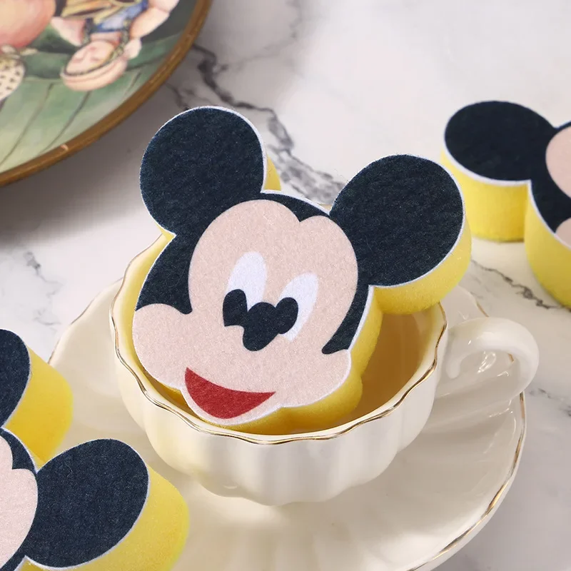 Mickey Disney  Sponge Cloth Strong Scouring Pad Kitchen Bathroom Miracle Sponge Stain Odor Resistant Migic Wipe