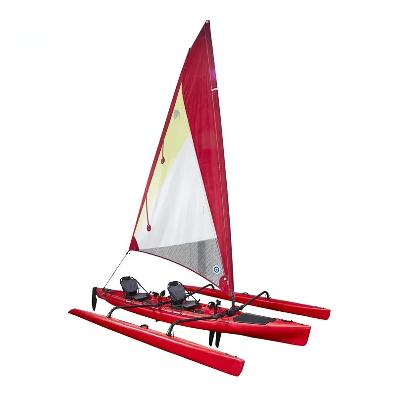 

18ft Trimaran Saiboat with Kayak Pedal Drive System UBP-K3 for Two Person