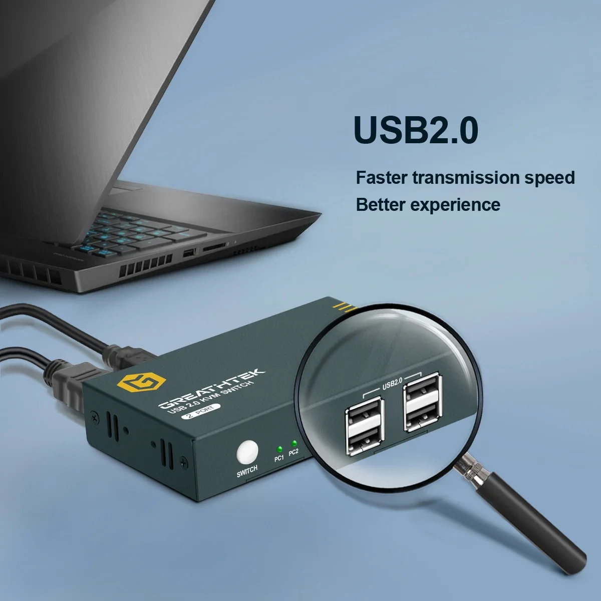 KVM HDMI Switch unterstützt 4k@30hz USB2.0 Splitter Box für Tastatur Maus Monitor USB Adapter Drucker Switch HDMI und USB