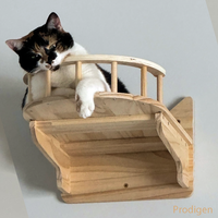 Wall Cat Accessories Cat Climbing Frame Wall Mounted Cat Scratching Board Furniture Cat Tree Hammock Cat Ladder Stairs