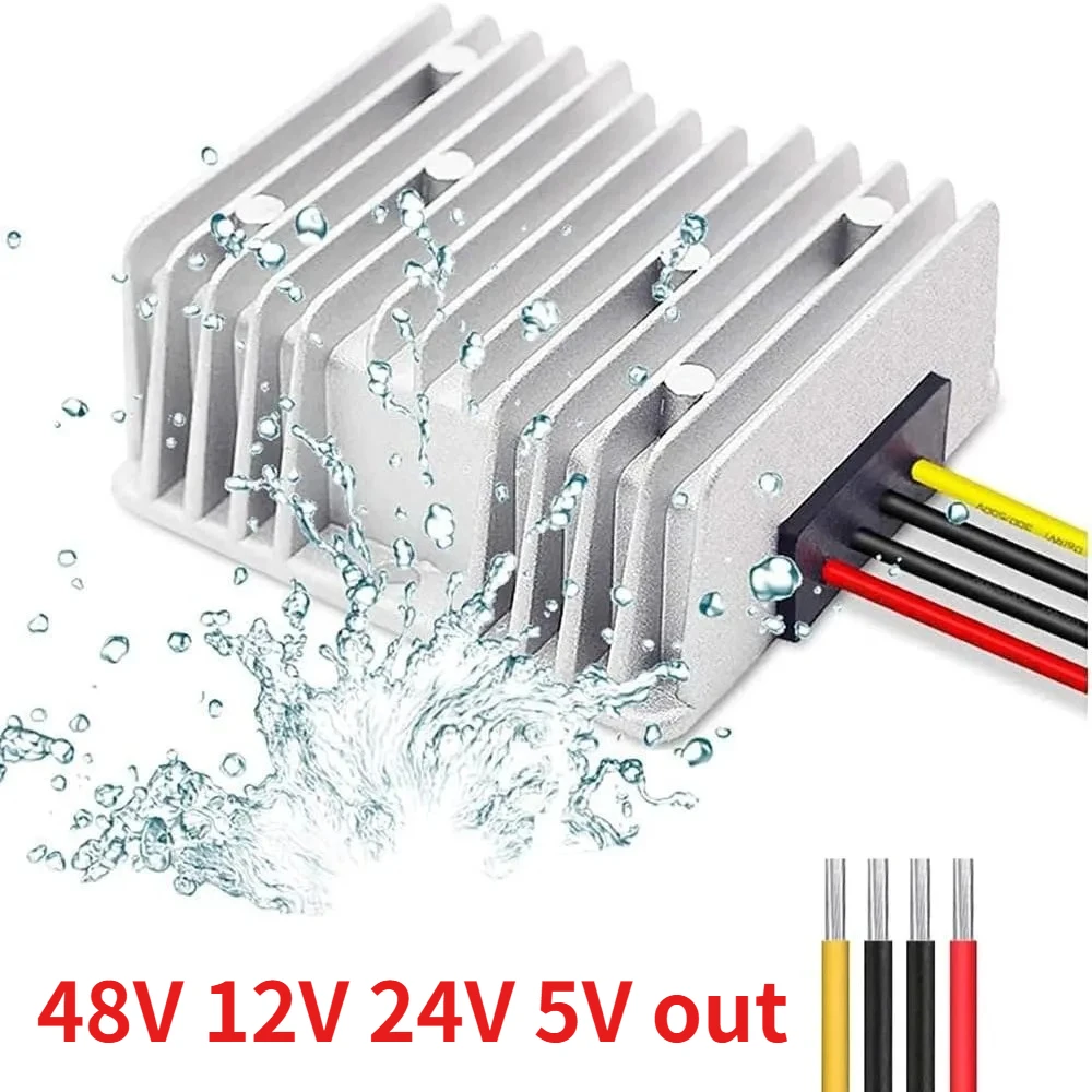 12V Step Up to 48V Converter 3A Voltage Regulator Power Converter Adapter Waterproof Module Transformer for Golf Cart Club Car