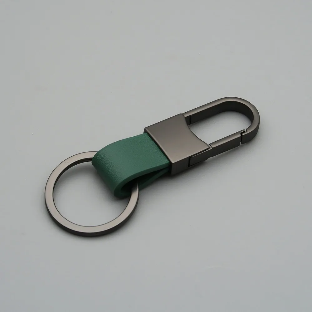 Alloy Leather Fur Keychain Multifunctional Anti-Lost Leather Waist Hanging Key Chain Carabiner Holder Business Style