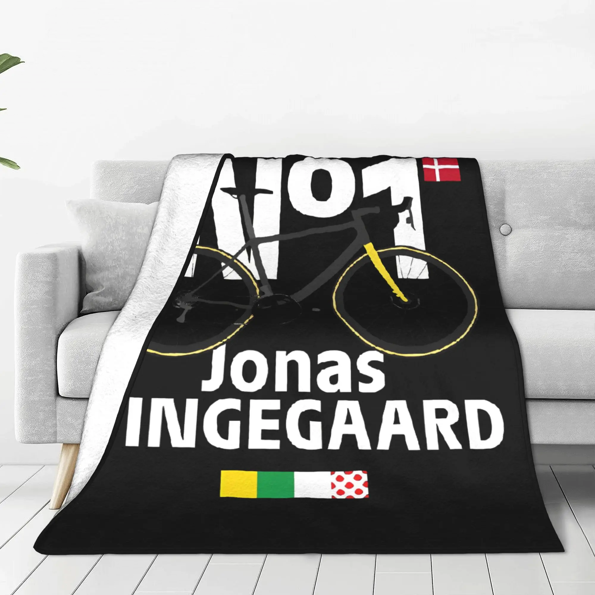 Jonas Vingegaard Blanket Multiple Sizes Super Soft Cozy Cyclist Bicycle Cycling Fan Love Throw Blankets for Couch Sofa and Bed
