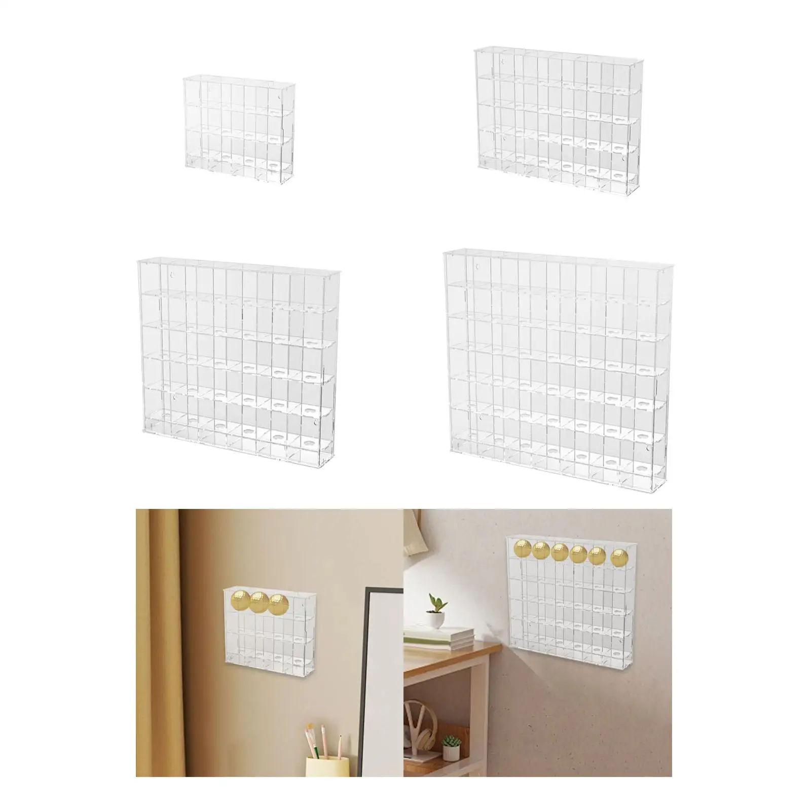 Golf Ball Display Case, Table Tennis Rack, Clear Stand Holder for Collector Memorabilia Autograph Balls ,Table Tennis