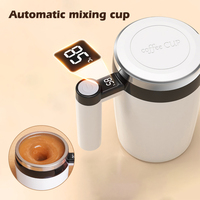 380ML Magnetic Automatic Mixing Coffee Mug USB Charging Coffee Self Stirring Cup With LCD Screen Stainless Steel Cup Waterproof