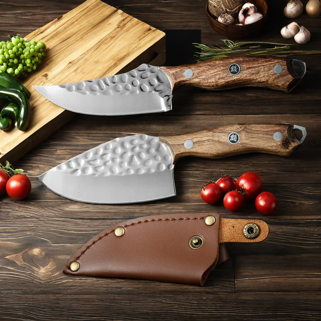 Pearwood Forged Boning Knife Multifunctional Knife Cutting Vegetables And Meat Handmade Stainless Steel Kitchen  Boning Knife