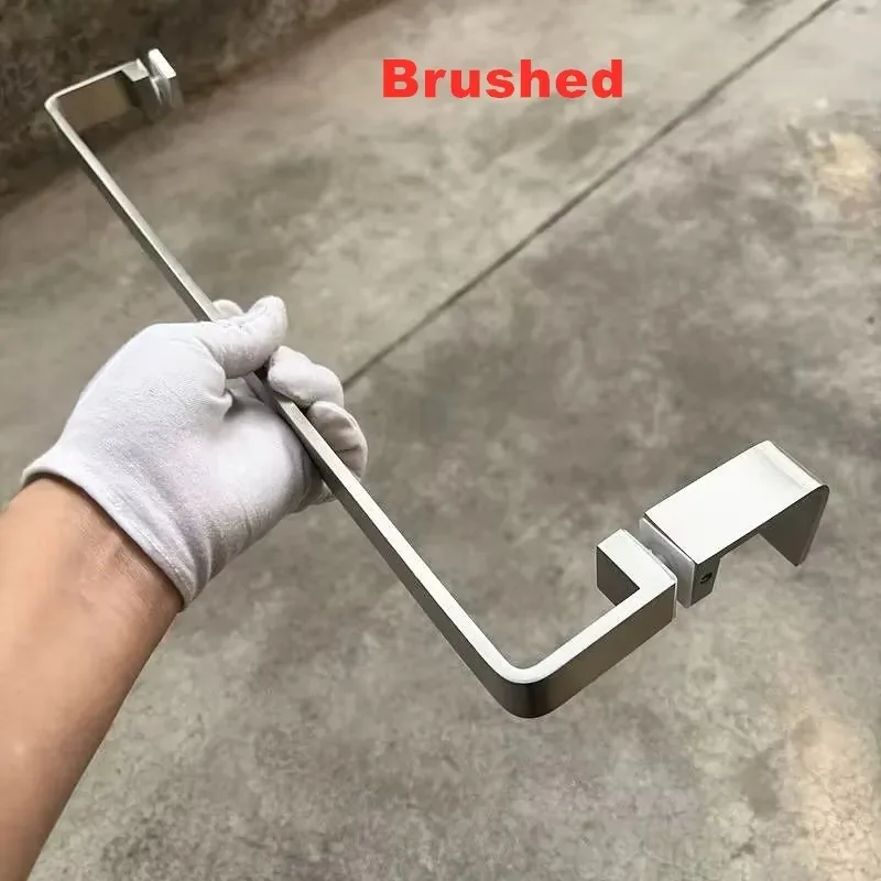Minimal Full Solid Square Tube 304 Stainless Steel Pull Handle, Shower Glass Door