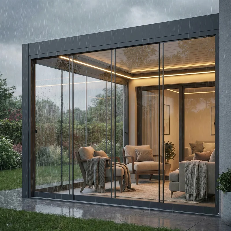 Thick Waterproof-Resistant Louver Aluminum Pergola Heavy Duty Leak Proof Shelter Sealed Blade Balcony Aluminium Louvre