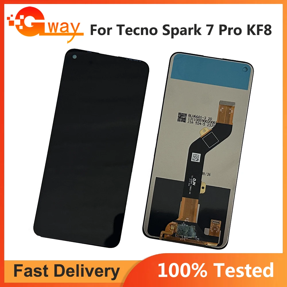 

6.6" For Tecno Spark 7 Pro KF8 LCD Spark7 Pro Display Screen Touch Panel Digitizer For Tecno Spark 7Pro LCD Display Part