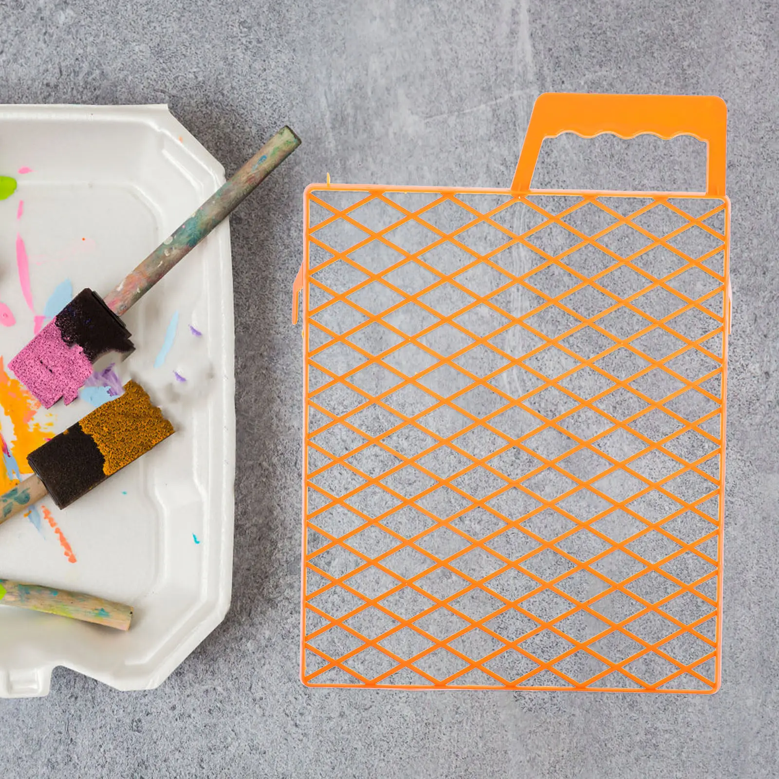 

Bucket Plastic Screen For Smooth Even Rolling Diy Professional Use Paint Tray Grid Plastic Paint Tool Grid