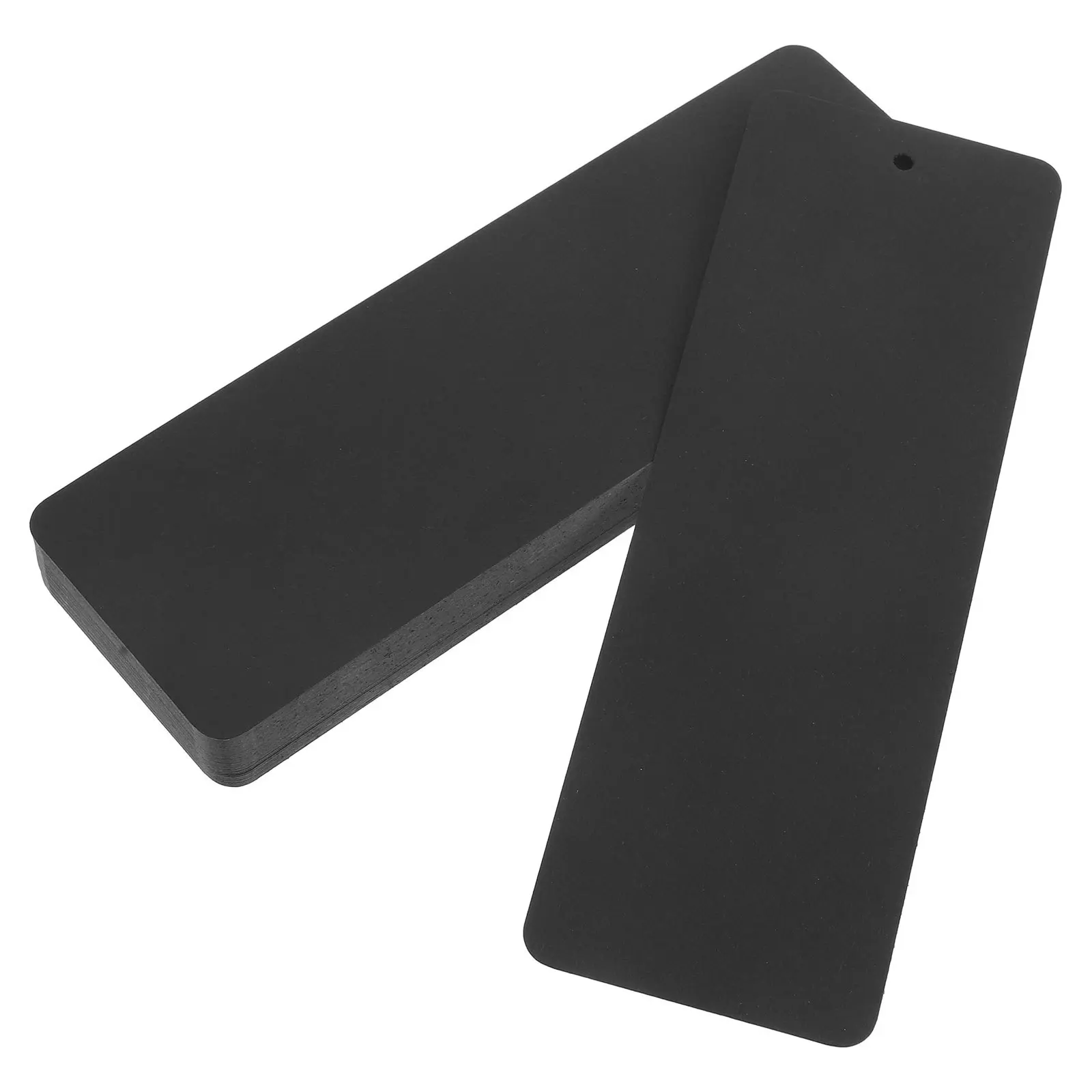 50 قطعة الإشارات المرجعية الفارغة علامات البطاقات السوداء DIY بها بنفسك لوازم المعلم مشاريع الحرف المدرسية تسميات معلقة علامات الصفحة