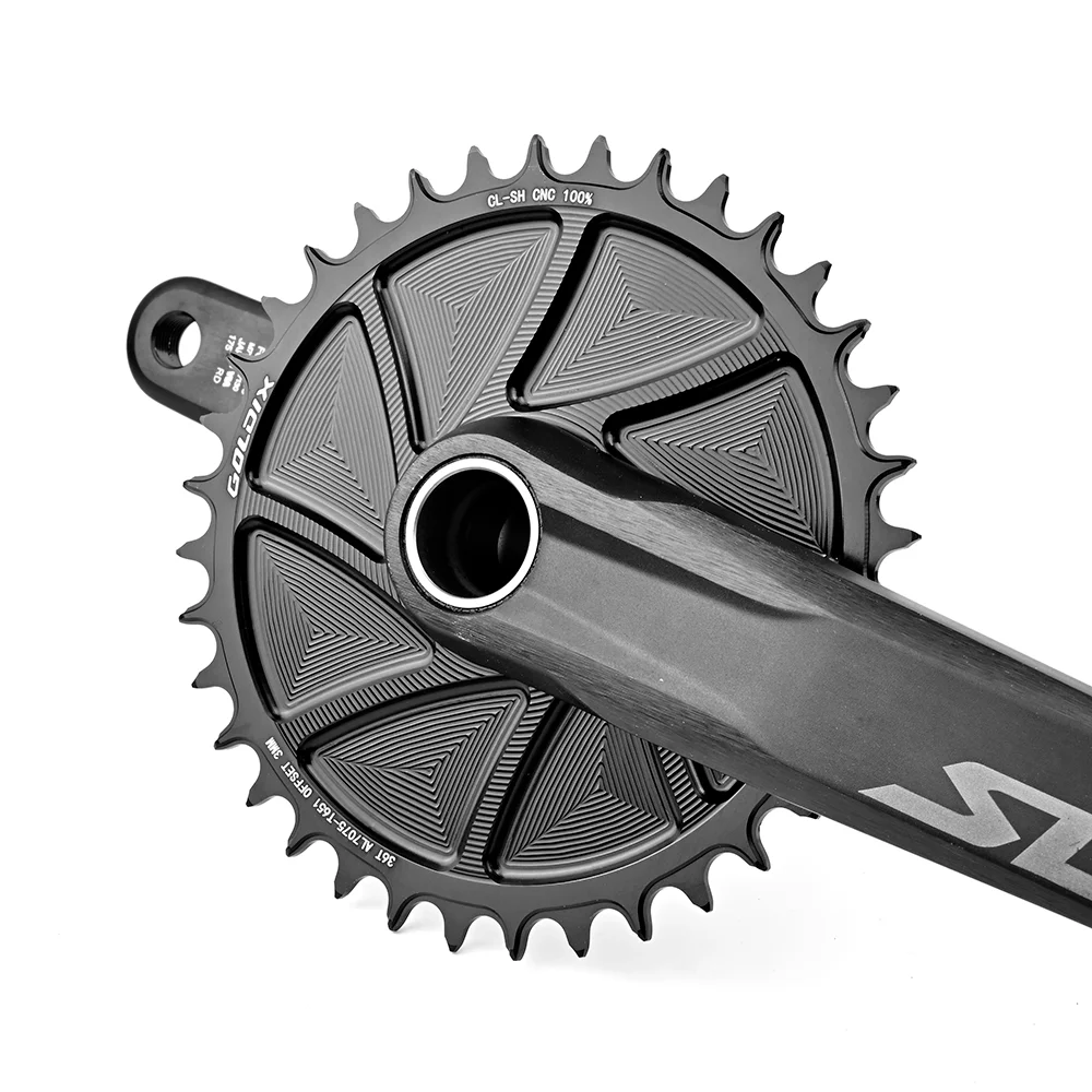 GOLDIX – Direkt installiertes AERO-Kettenblatt mit breiten, schmalen Zähnen, CNC-Hohlschneidbearbeitung für Shimano M8100 M9100 M7100 M6100 Kurbel