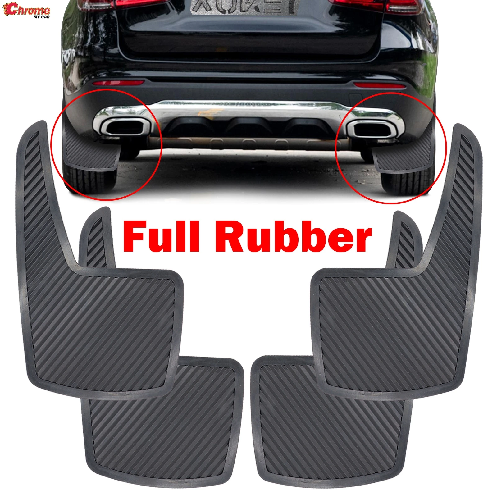 

4x Rubber Universal Mudflaps Mud Flaps Splash Guards Mudguard For Peugeot FIAT Citroen AUDI KIA Buick Renault Ford Mazda 2 3 4 5