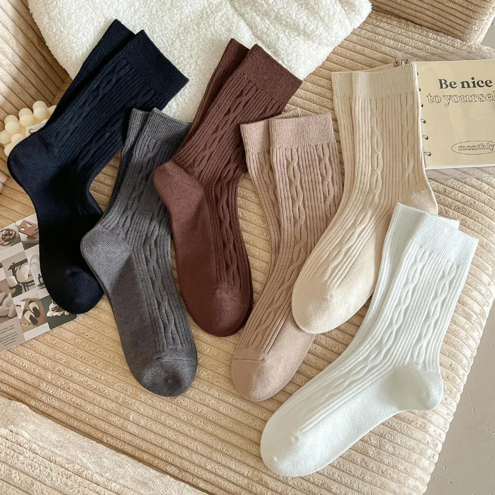 

Wool Cashmere Thick Warm Women Socks Cute Long Socks Women Solid Color Thermal Floor Sleeping Socks Christmas 2024 Autumn Winter