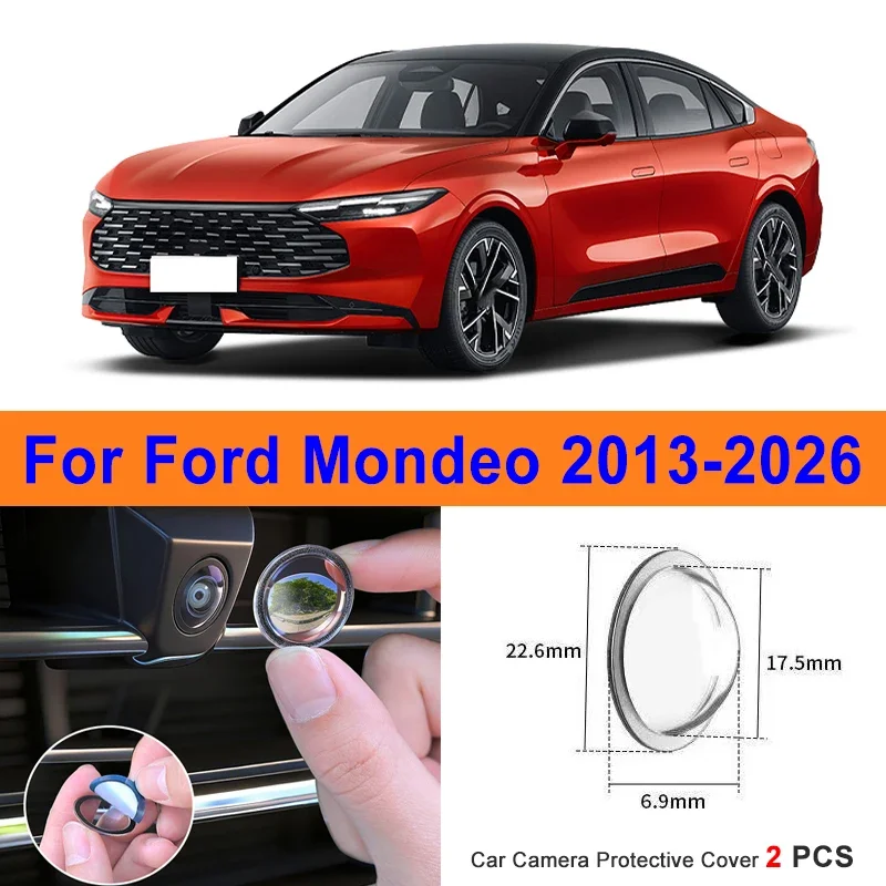 

360 Reverse Image Car Camera Cover Anti-Scratch PC Lens Protector Stickers For Ford Mondeo 2013-2026 2Pcs
