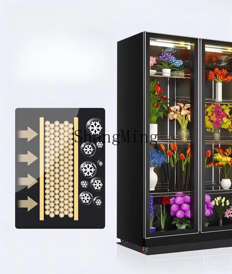 ZYY congelatore per la conservazione della freschezza dei fiori vetrina refrigerata commerciale raffreddata ad aria senza gelo vetrina speciale per negozio di fiori