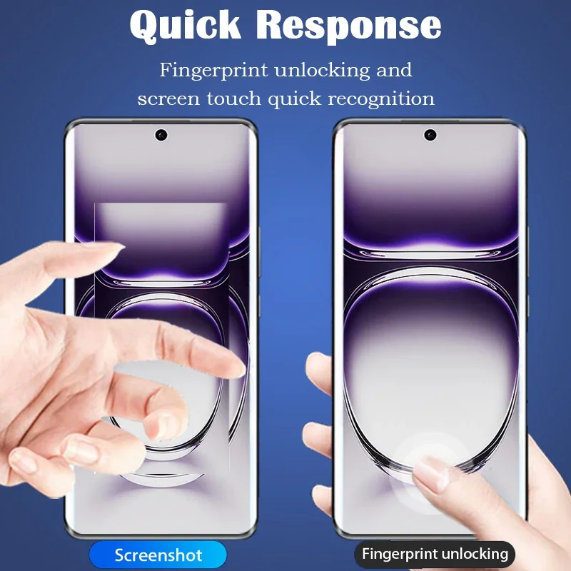 3D Curved Tempered Glass For Oppo Reno 12 11 10 9 8T 5G Screen Protectors For Oppo A1 A2 F27 Pro Plus Full Glue Protective Film