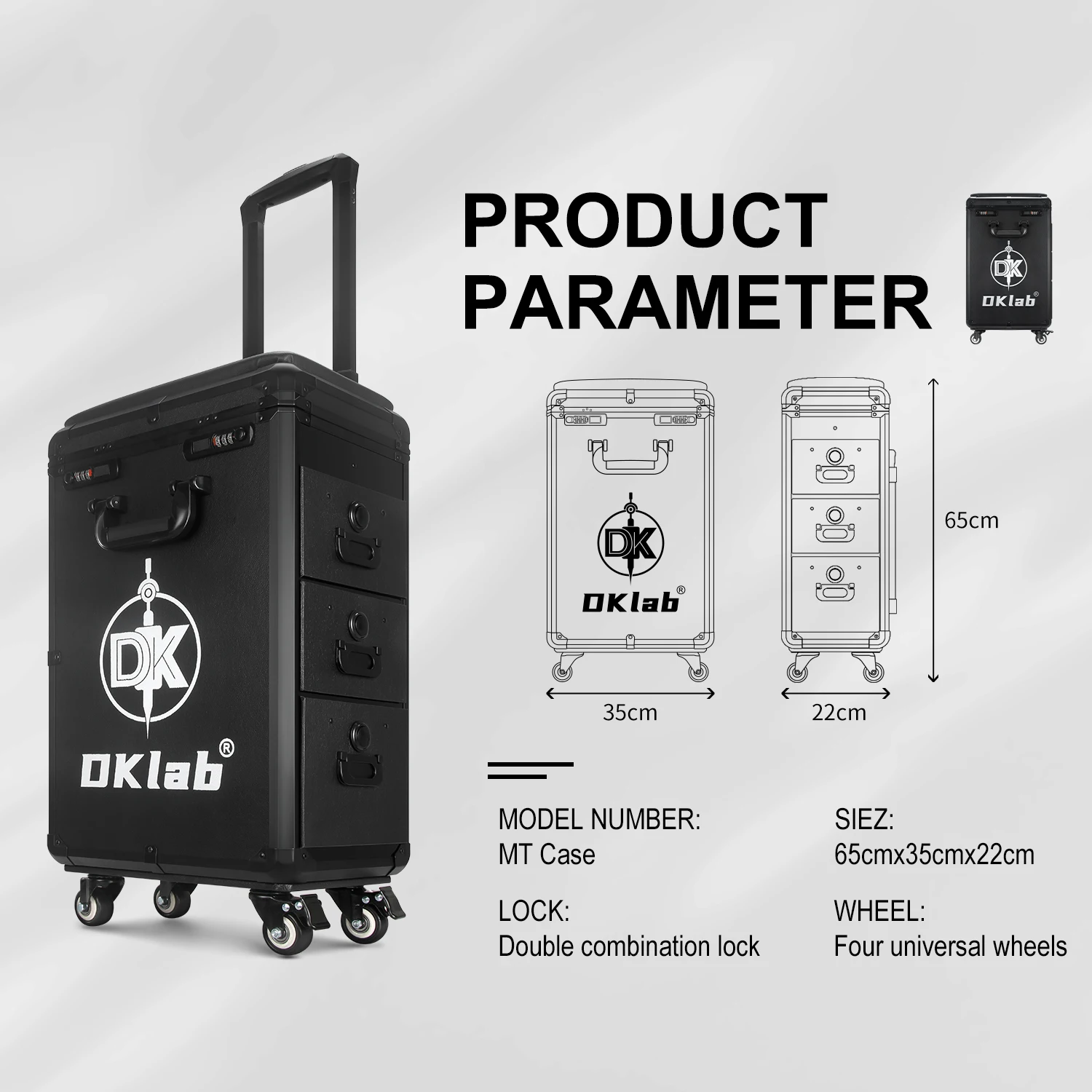 Tattoo Makeup Tool Box Trolley Luggage with Three layers of Drawer Hair Stylist Large Box Beauty Salon Tattoo Cosmetic Case