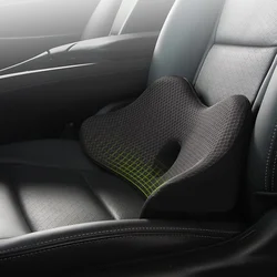1pcs Memory Foam Travel Car Back Cushion Orthopedic Massage Seat Mat Chair Office Nap Pad Car Cushion Back Pillow