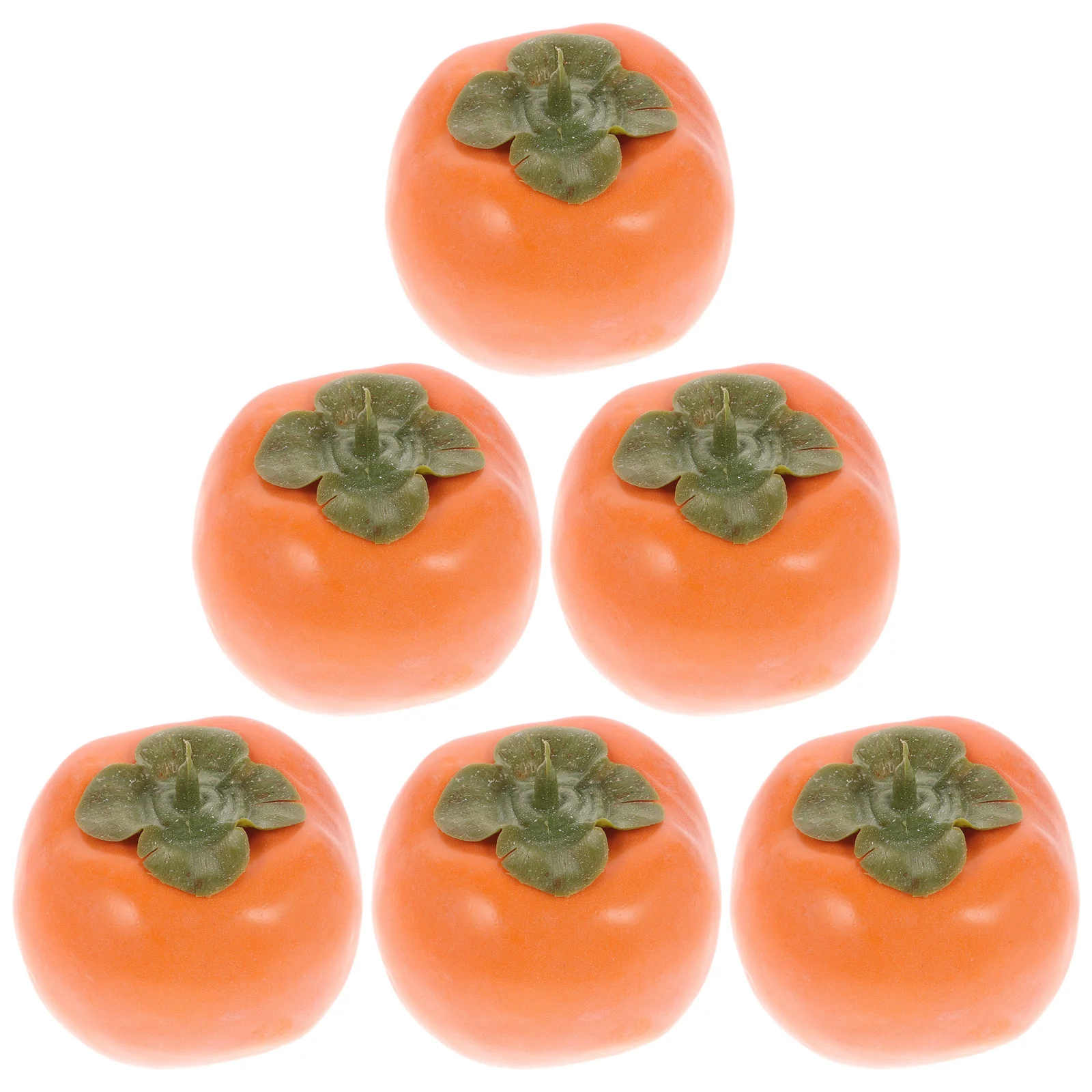 6 Pcs Fake Persimmon Props for Catering Hall Decor Imitation Ornaments Realistic Fruit Model Foam Decorative Artificial