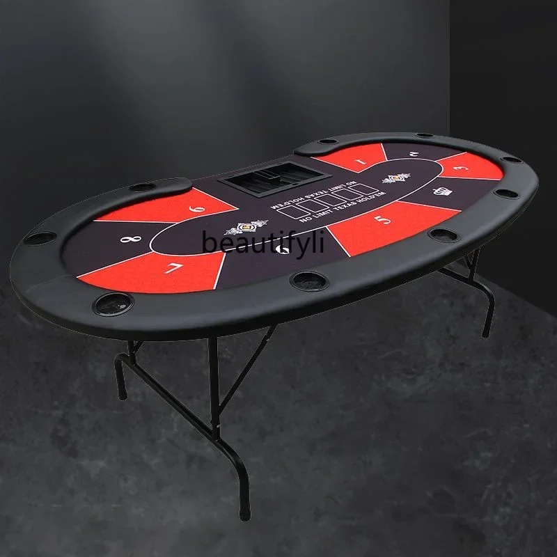 Texas Poker Table Texas Table Mat Chips Can Be Customized Folding Poker Table Board Game Luxury