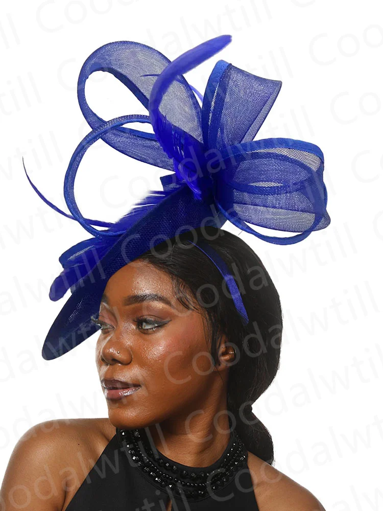 Purple Pillbox Fascinator Hat Headpiece Wedding Ladies Church Millinery Cap Royal Ascot  Headband Bride Wedding Chapeau Cap