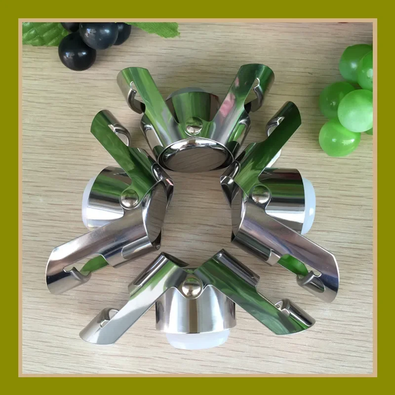 Stainless Steel Champagne Bottle Stopper Vacuum Sealed Sparkling Champagne Wine Bottle Saver Stopper Cap Bottle Opener Bar Tool