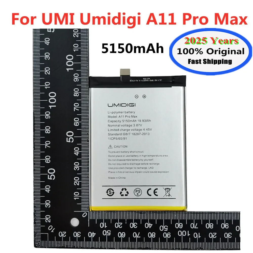 2025 Years New UMI Original Battery For Umidigi A11 Pro Max A11Pro Max 5150mAh High Quality Battery Bateria Fast Shipping