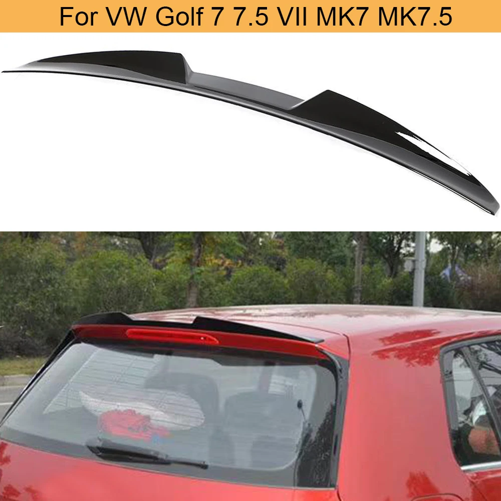 

ABS Rear Roof Spoiler Boot Lip Wing for Volkswagen VW Golf 7 7.5 VII MK7 MK7.5 2014-2020 Car Rear Roof Wing Spoiler Glossy Black