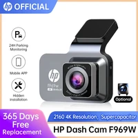 HP F969 cámara de salpicadero para coche 4k HD visión nocturna WiFi DVR vídeo bucle monitoreo de estacionamiento cámara de salpicadero para coche auto 2160 4K cámara de salpicadero