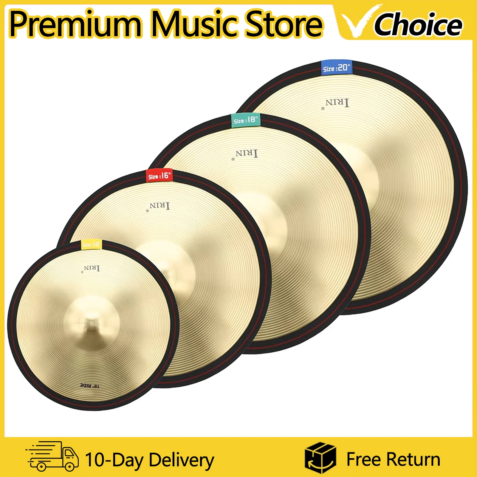 Drum Cymbal Mute Tape 4 Pcs/Set Of Elastic Ring Circle Set Mute Band 14/16/18/20 Inch Cymbal Mute Belt Percussion Accessories