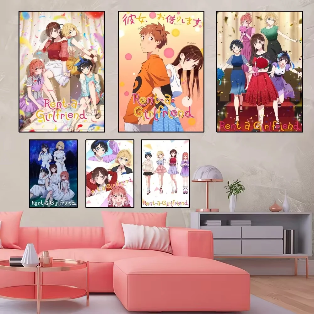 Bilibili Rent A Girlfriend Poster Home Room Decor Livingroom Bedroom Aesthetic Art Wall Painting