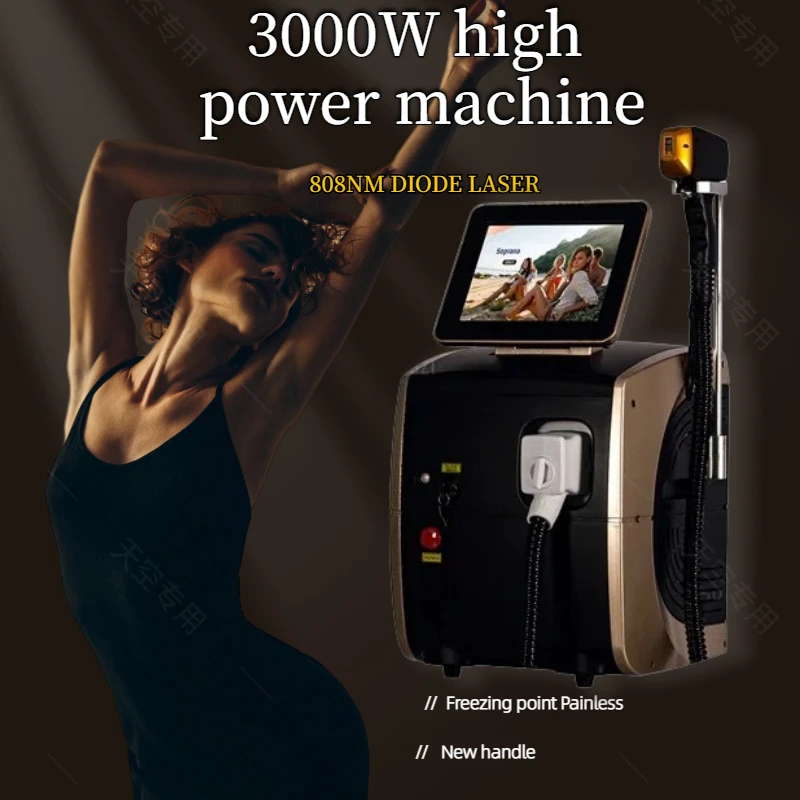 

2024 CE Approved 3000W Ice Platinum Diode Laser Hair Removal Machine 755 808 1064 nm 3 Wavelength