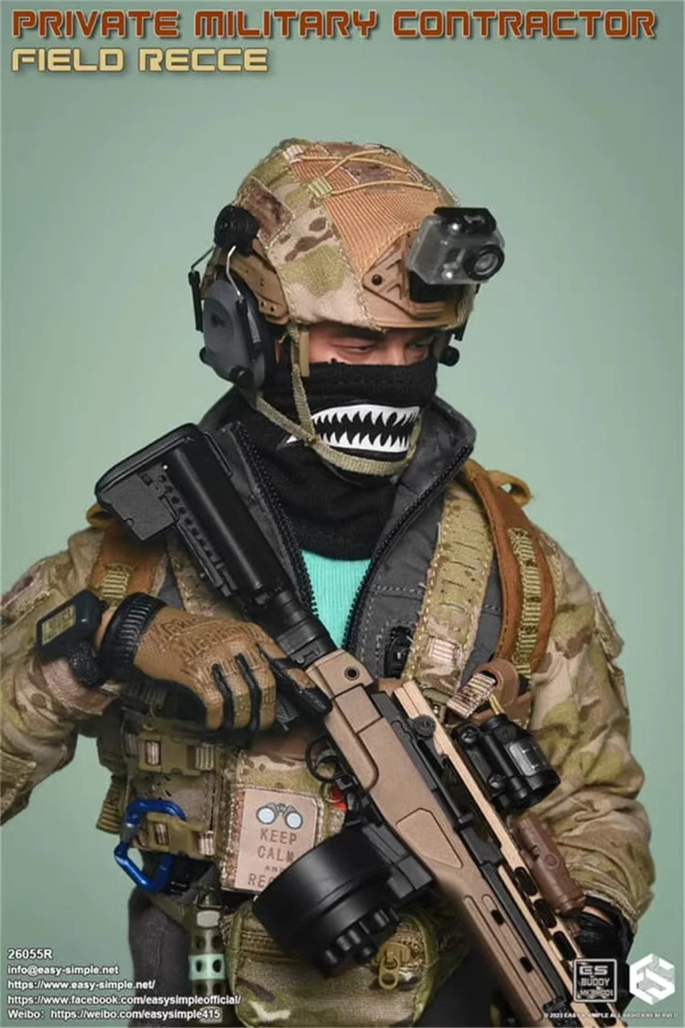 1/6e Easy&Simple ES 26055R PMC Soldier Doll Operation Unit Volledige set beweegbare actiefiguur cadeau voor fans Verzamel ongeveer 12"