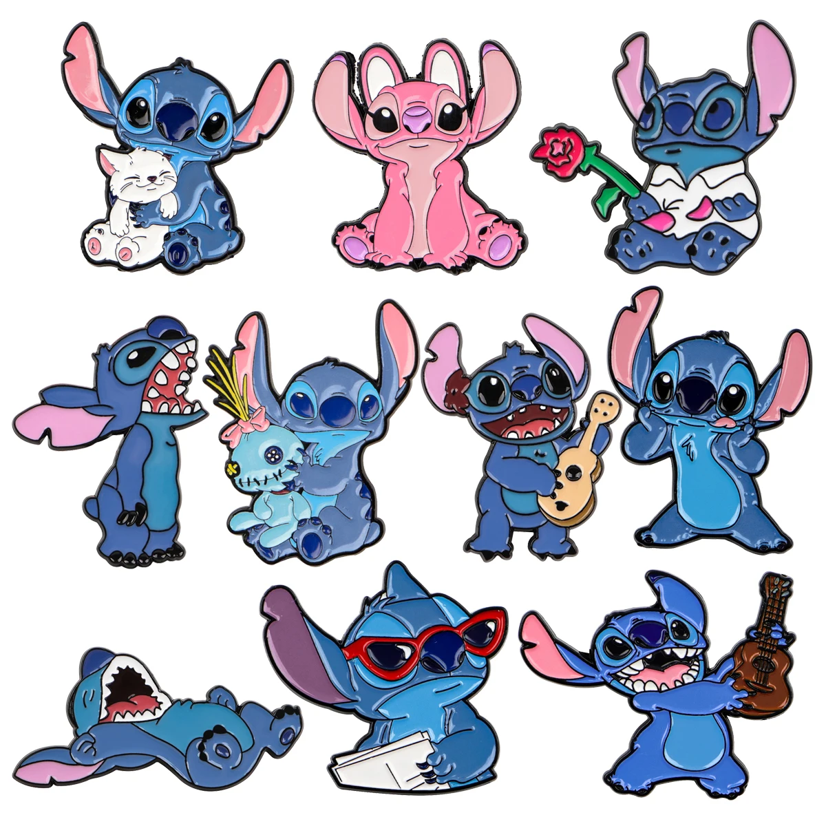 

Lovely Blue Elf Enamel Pins Metal Cartoon Stitch Brooch Backpack Hat Bag Collar Badges Men Women Fashion Jewelry Collection Gift